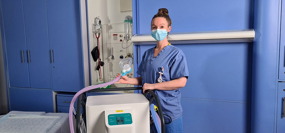 Nurse in Newcastle using our MDU