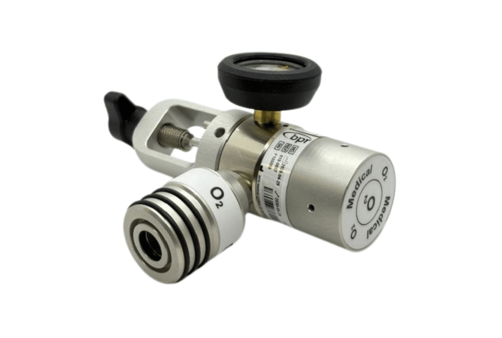 Oxygen Pressure Regulator – Pin Index/BS5682 Silver